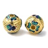 Rack Plating Brass Enamel Beads KK-P276-22A-G-1