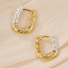 Two Tone 925 Sterling Silver Hoop Earrings for Women EJEW-F317-25GP-2