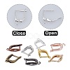 CHGCRAFT 32Pcs 8 Colors Brass Hoop Earring Findings KK-CA0003-50-5