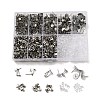 304 Stainless Steel Earring Needle with 201 Stainless Steel Earring Nuts AJEW-Z040-01P-1