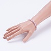 Natural Kunzite Stretch Bracelets BJEW-JB03738-01-3