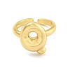 Brass Letter Open Cuff Rings for Women RJEW-G313-01Q-G-2