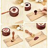 Brass Wax Seal Stamps with Rosewood Handle AJEW-WH0412-0094-3
