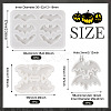 Pandahall 3Pcs 3 Styles DIY Bat Pendants Silhouette Silicone Molds DIY-TA0005-27-11