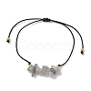 Natural Labradorite Braided Bead Bracelets BJEW-JB11155-06-1