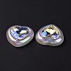 Rainbow Iridescent Plating Acrylic Cabochons OACR-E011-03-4