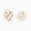 Brass Ear Stud Findings X-KK-S336-36G-2