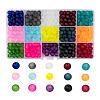 15 Colors Transparent Glass Beads FGLA-X0001-04-8mm-1