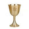 Brass Triple Moon Goddess and Pentagram Altar Goblet Chalice Ornament WICR-PW0001-23A-04-1