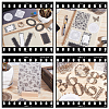 Black & White Lace DIY Scrapbooking Kits STIC-WH0024-01-6