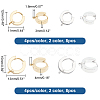 ARRICRAFT 16Pcs 4 Style 201 Stainless Steel Huggie Hoop Earrings Findings STAS-AR0001-36-2