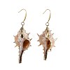 Electroplated Conch Shell Dangle Earrings EJEW-JE02984-2