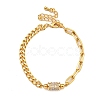 Brass Micro Pave Cubic Zirconia Bracelets for Women BJEW-U008-12G-1