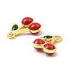 Brass Enamel Charms KK-K337-01G-01-3