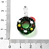 Colorful Transparent Handmade Lampwork Pendants for Christmas LAMP-A004-01A-3