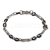 304 Stainless Steel Cable Chain Bracelets BJEW-B078-63EBP-1