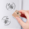 CRASPIRE 1Pc Beechwood Stamps & 1Pc Resin Stamp Sheet DIY-CP0007-96H-4