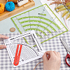 DICOSMETIC 2Pcs 2 Styles Square Fabric Cutting Rulers TOOL-DC0001-15-3