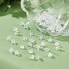  40 Sets 2 Style Tiny Resin Flower & Clover Stud Earrings with Ear Nut for Women EJEW-NB0001-08-6