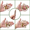 10Pcs 5 Style Wooden Hanging Ornaments sgWOOD-SZ0004-04-4