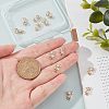 CHGCRAFT 12Pcs Brass Clear Cubic Zirconia Charms KK-CA0003-22-3