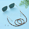 Natural Wood Beaded Eyeglasses Chains AJEW-EH00033-5