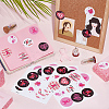 Round Dot Breast Cancer Awareness Pink Ribbon Stickers DIY-WH0409-31-5