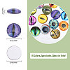 CHGCRAFT 30Pcs 15 Colors Luminous Self Adhesive Glass Eyes Cabochons DIY-CA0006-27B-2