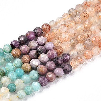 Natural Mixed Gemstone Beads Strands G-D080-A01-02-06-1