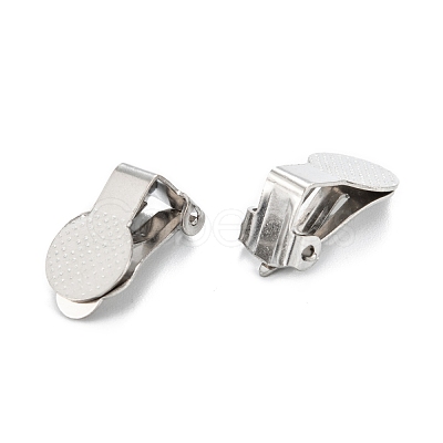 Tarnish Resistant 304 Stainless Steel Clip-on Earring Finding STAS-G250-03P-1