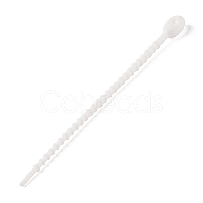 Oval Shape Silicone Cable Zip Ties AJEW-C034-03-1