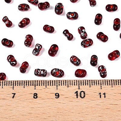 Picasso Spray Painted Glass Seed Beads SEED-T006-04-33-1