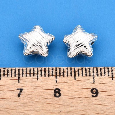 Textured 925 Sterling Silver Beads STER-T007-81S-B-1