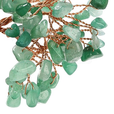 Natural Mixed Stone Chips Money Tree Decorations DJEW-C016-01-1