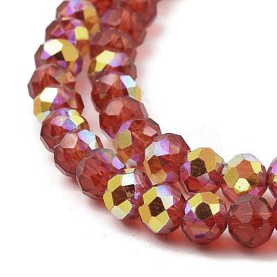 Baking Painted Transparent Glass Beads Strands DGLA-A034-J6mm-B08-1