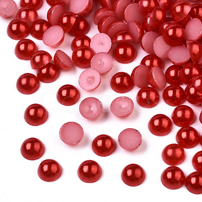 5000pcs ABS Plastic Imitation Pearl Cabochons SACR-S738-5mm-Z1-1