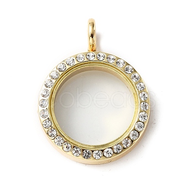 Alloy Crystal Rhinestone Locket Pendants FIND-WH0061-50A-G-1