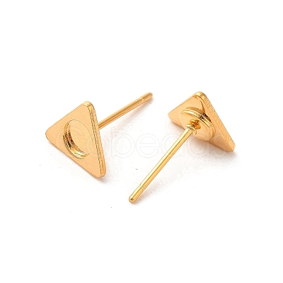 Triangle 304 Stainless Steel Studs Earrings STAS-H193-01G-1