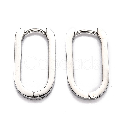 Tarnish Resistant 304 Stainless Steel Huggie Hoop Earrings STAS-H156-11C-P-1