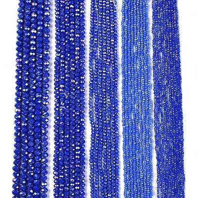 Electroplate Glass Beads Strands EGLA-A044-P2mm-B32-1