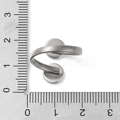 304 Stainless Steel Open Cuff Ring Findings X-STAS-E124-05A-P-1