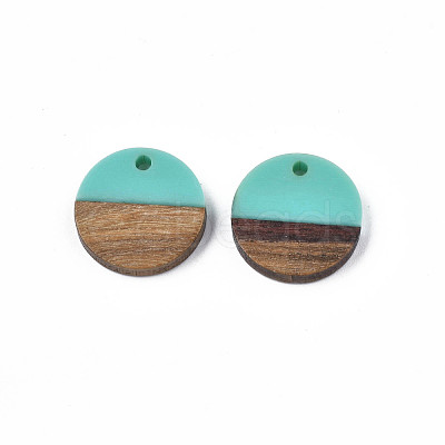 Resin & Walnut Wood Pendants RESI-S358-02C-17-1