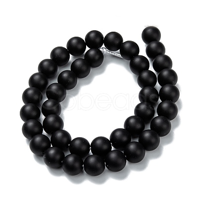 Natural Black Onyx Beads Strands X-G-Z024-01A-1