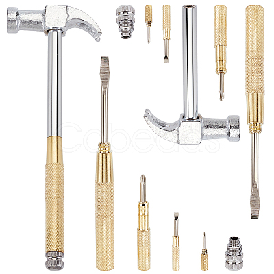 Brass & Iron Hammer Set TOOL-WH0030-07G-1