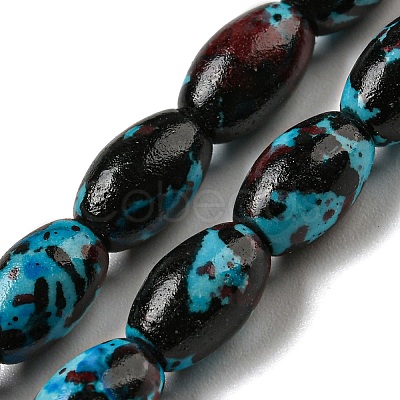 Spray Painted Synthetic Turquoise Beads Strands G-E617-B07-01B-1