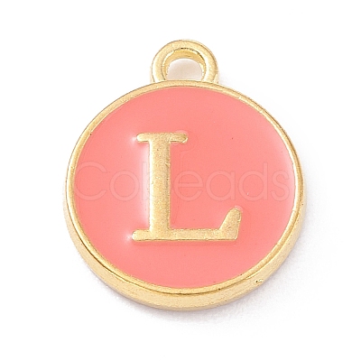 Initial Letter A~Z Alphabet Enamel Charms ENAM-Q437-11-1