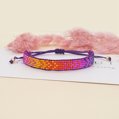 Friendship Arrows Loom Pattern MIYUKI Seed Beads Bracelets for Women BJEW-Z013-24A-1