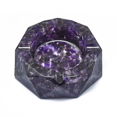 Natural Amethyst Ashtray Display Decorations DJEW-F007-B02-1