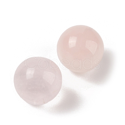 Natural Rose Quartz No Hole Sphere Beads G-K353-04C-01-1