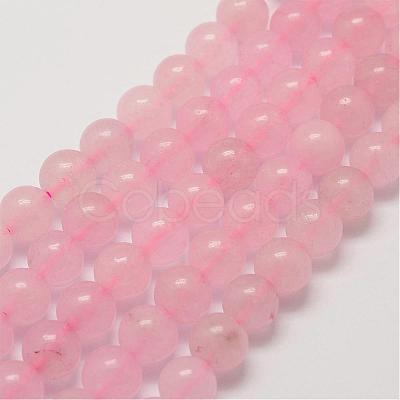 Natural Rose Quartz Beads Strands G-P281-02-8mm-1